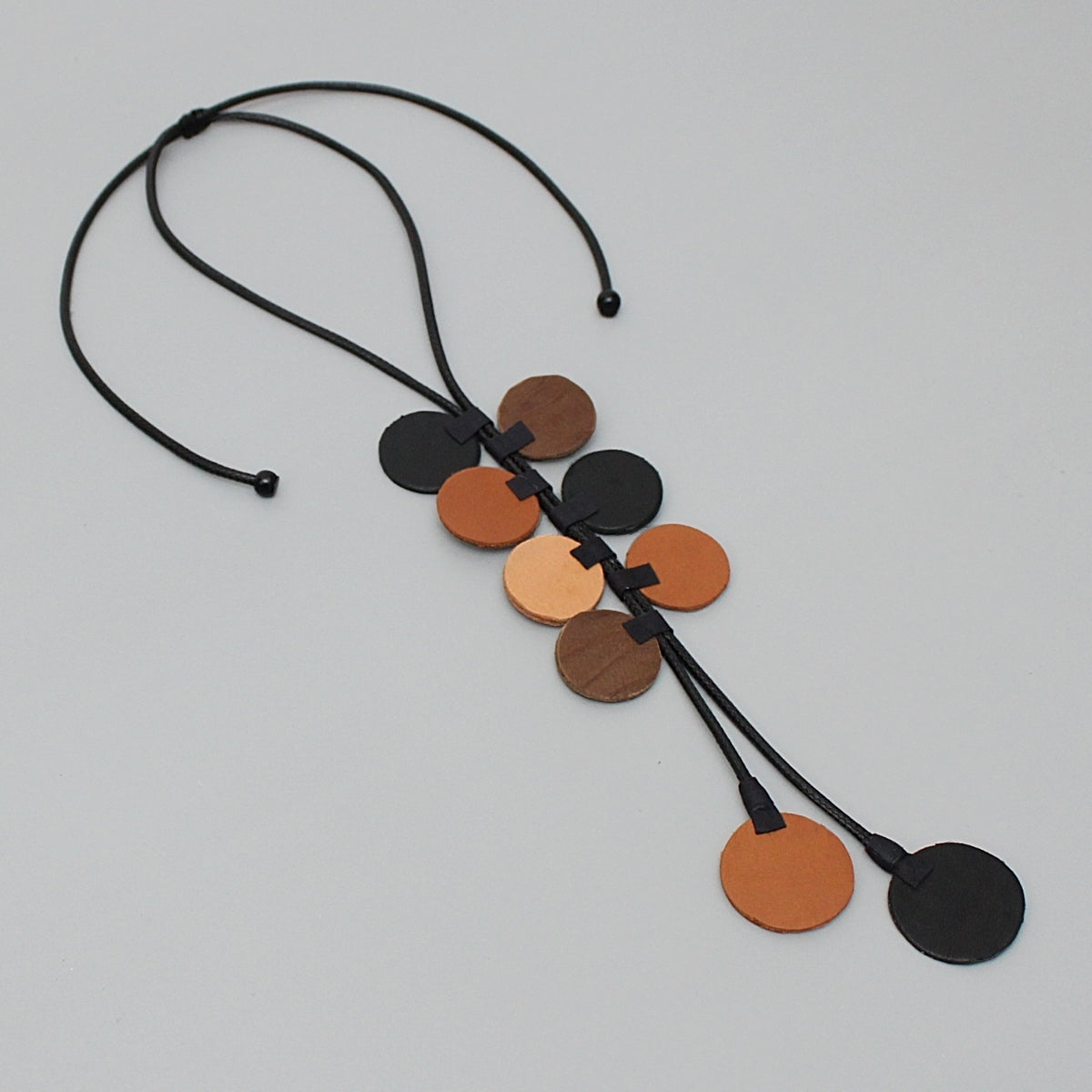 Brown Leather Arabella Pendant Necklace