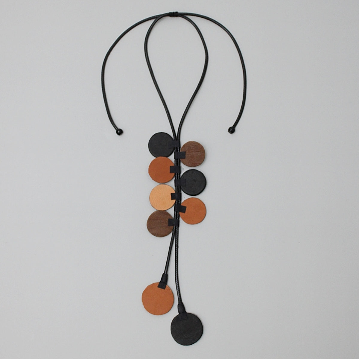 Brown Leather Arabella Pendant Necklace