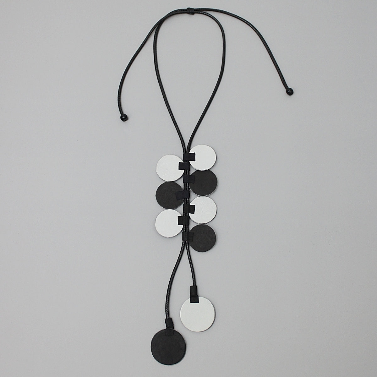 White Leather Arabella Pendant Necklace