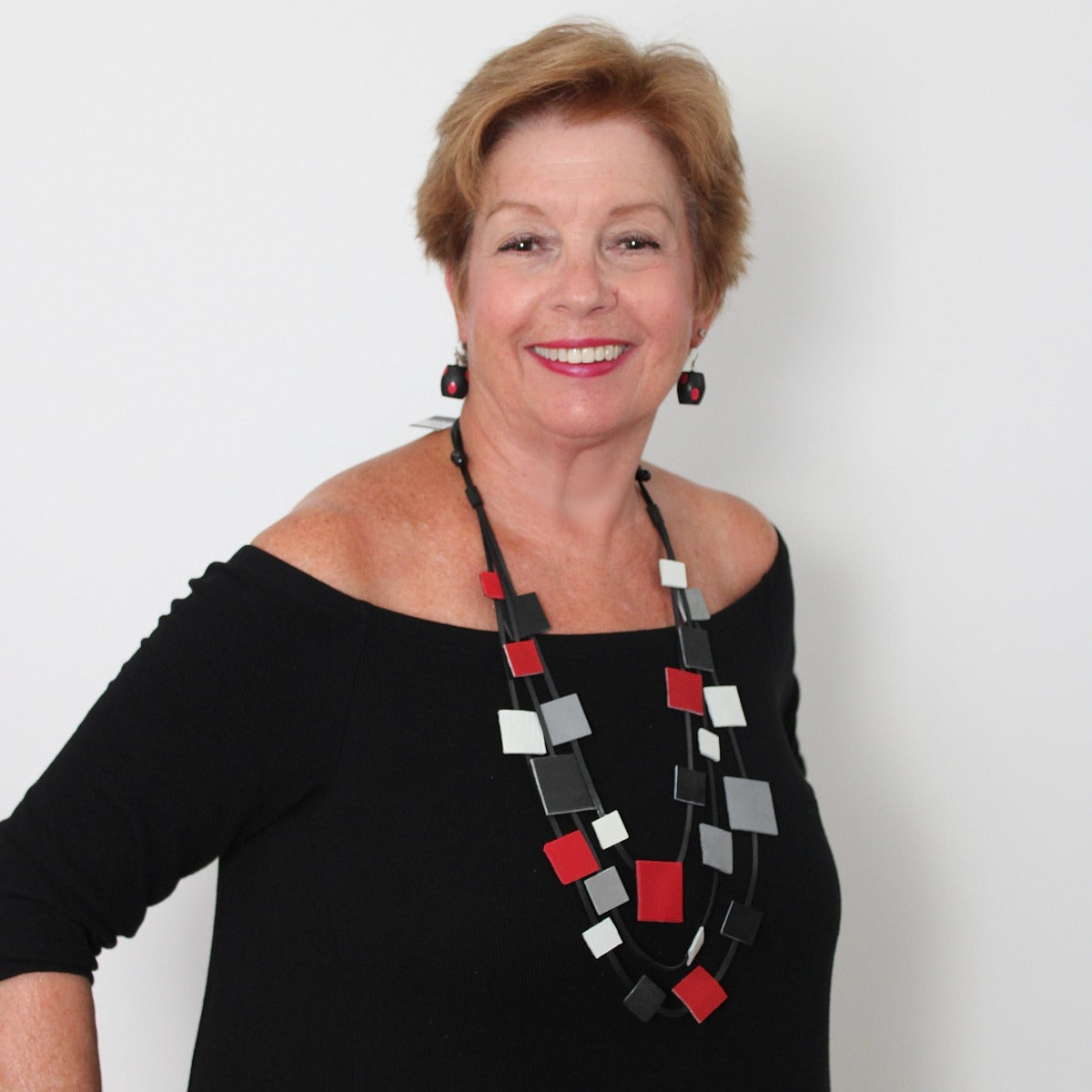 Black and Red Lorna Necklace