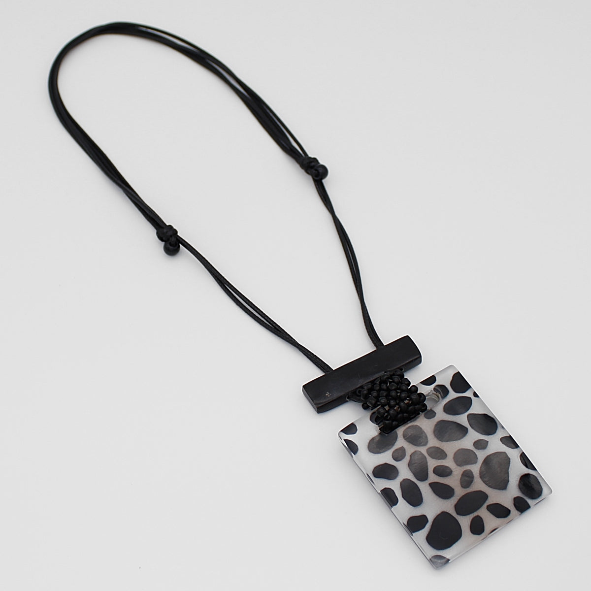 Black Elle Animal Print Pendant