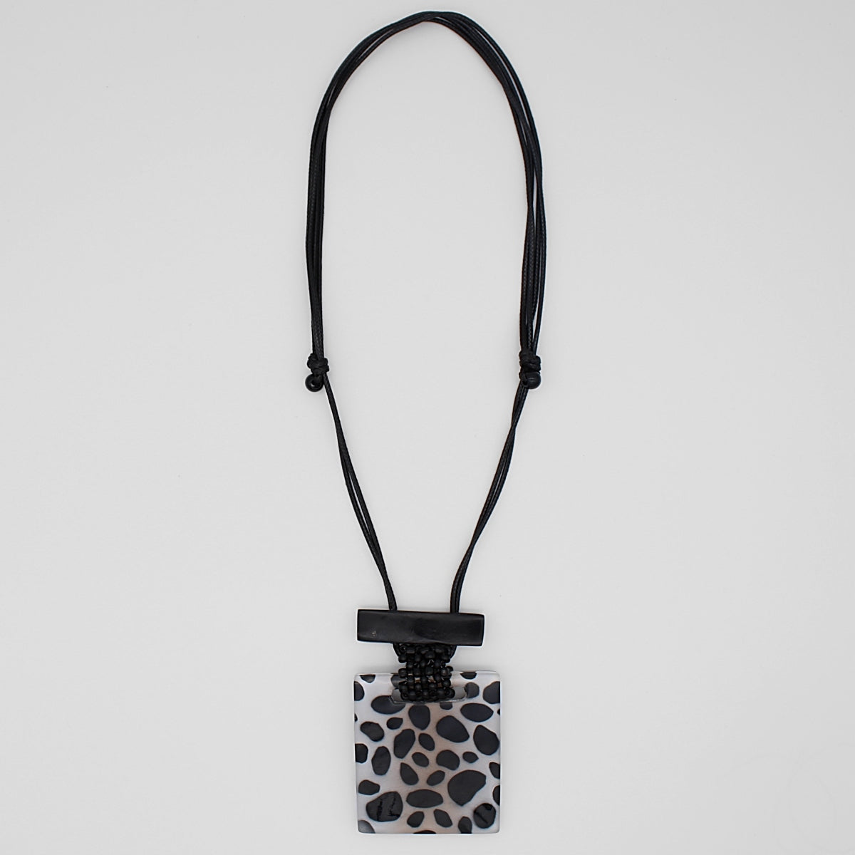 Black Elle Animal Print Pendant