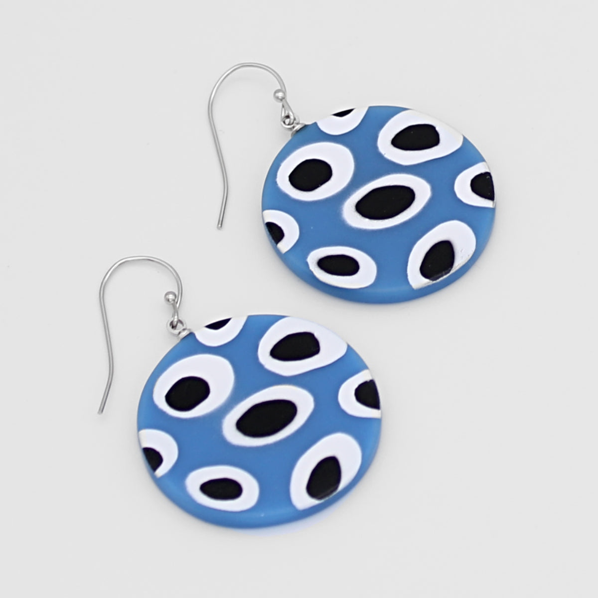 Blue White Janell Earrings