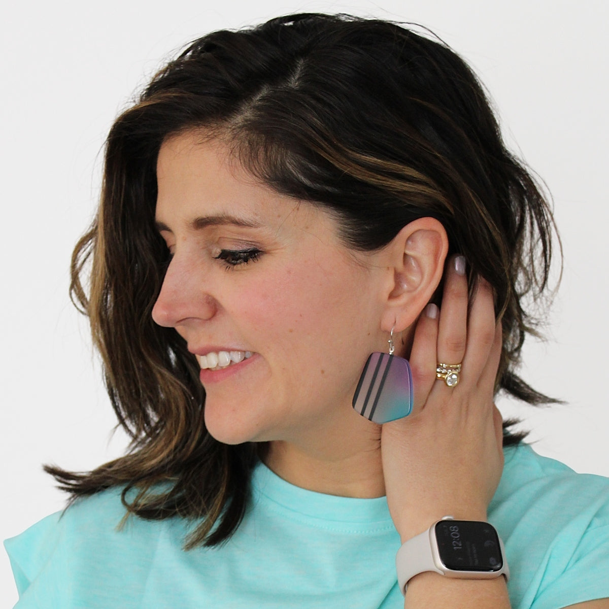 Purple Black Twilight Earrings