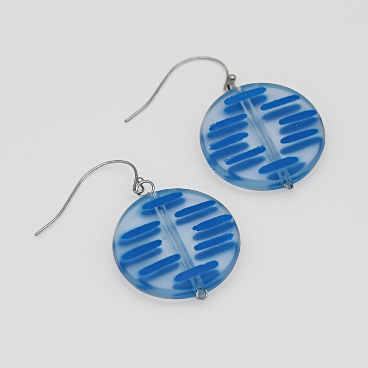 Blue Greer Resin Earrings