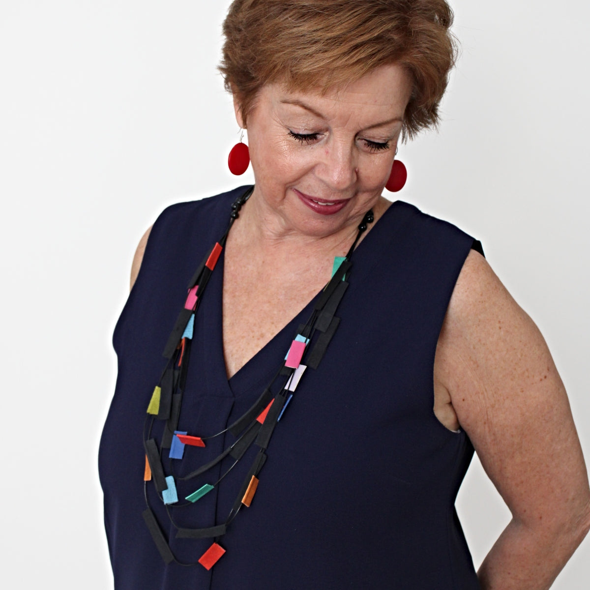 Lisbon Multicolor Leather Necklace
