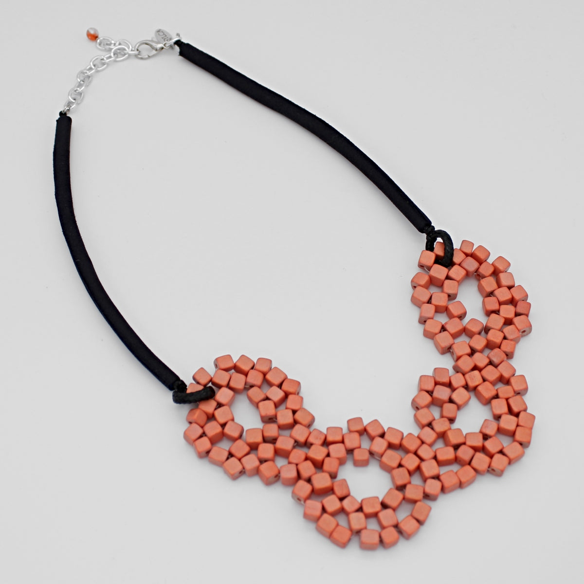 Peach Elyse Beaded Necklace - Sylca Designs - Chunky Jewelry