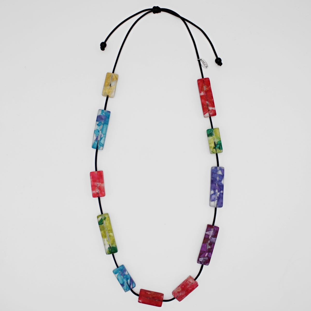 Vega Multi-Color Rectangular Necklace - Sylca Designs - Chunky Jewelry