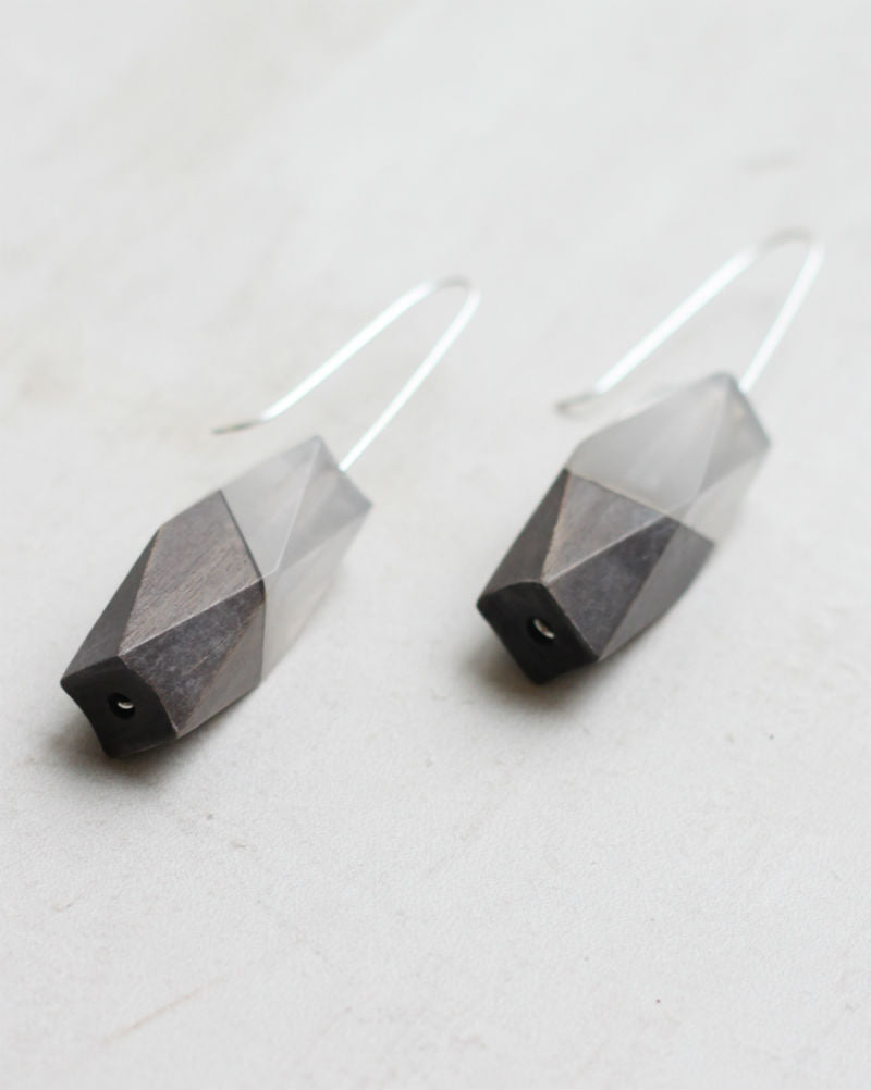 Brown and Frosted Chrissy Dangle Earrings