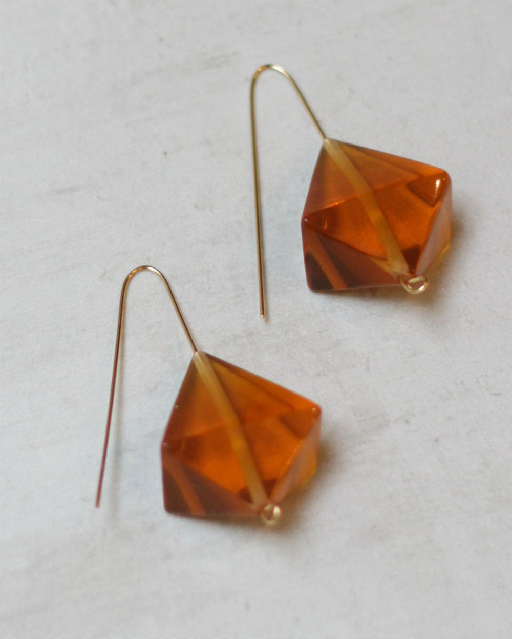 Amber color Jemmy Earring