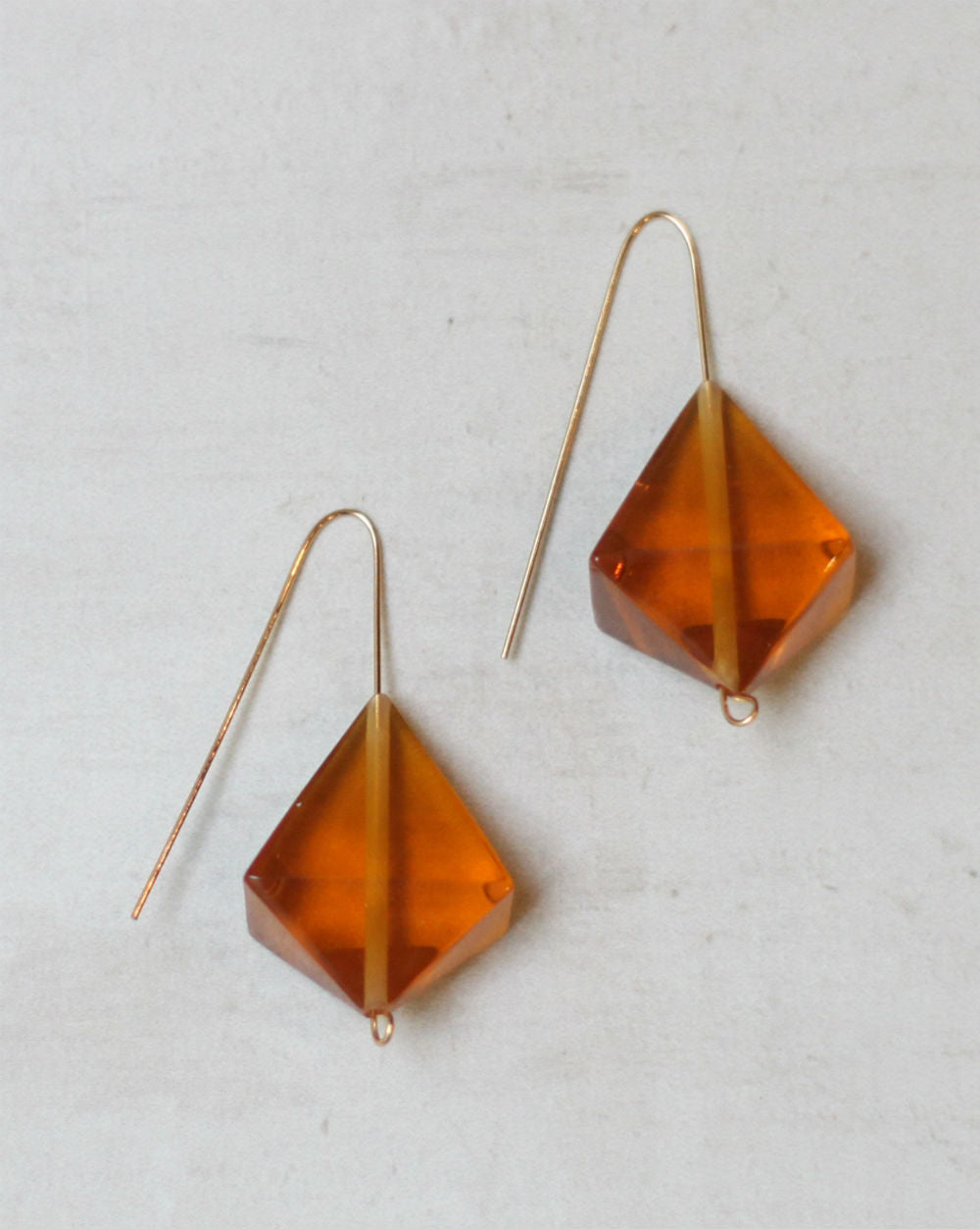 Amber color Jemmy Earring