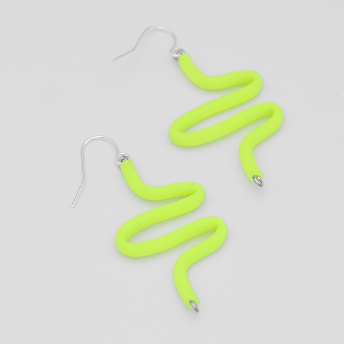 Artistic Rubber Tubing Naya Earrings Neon