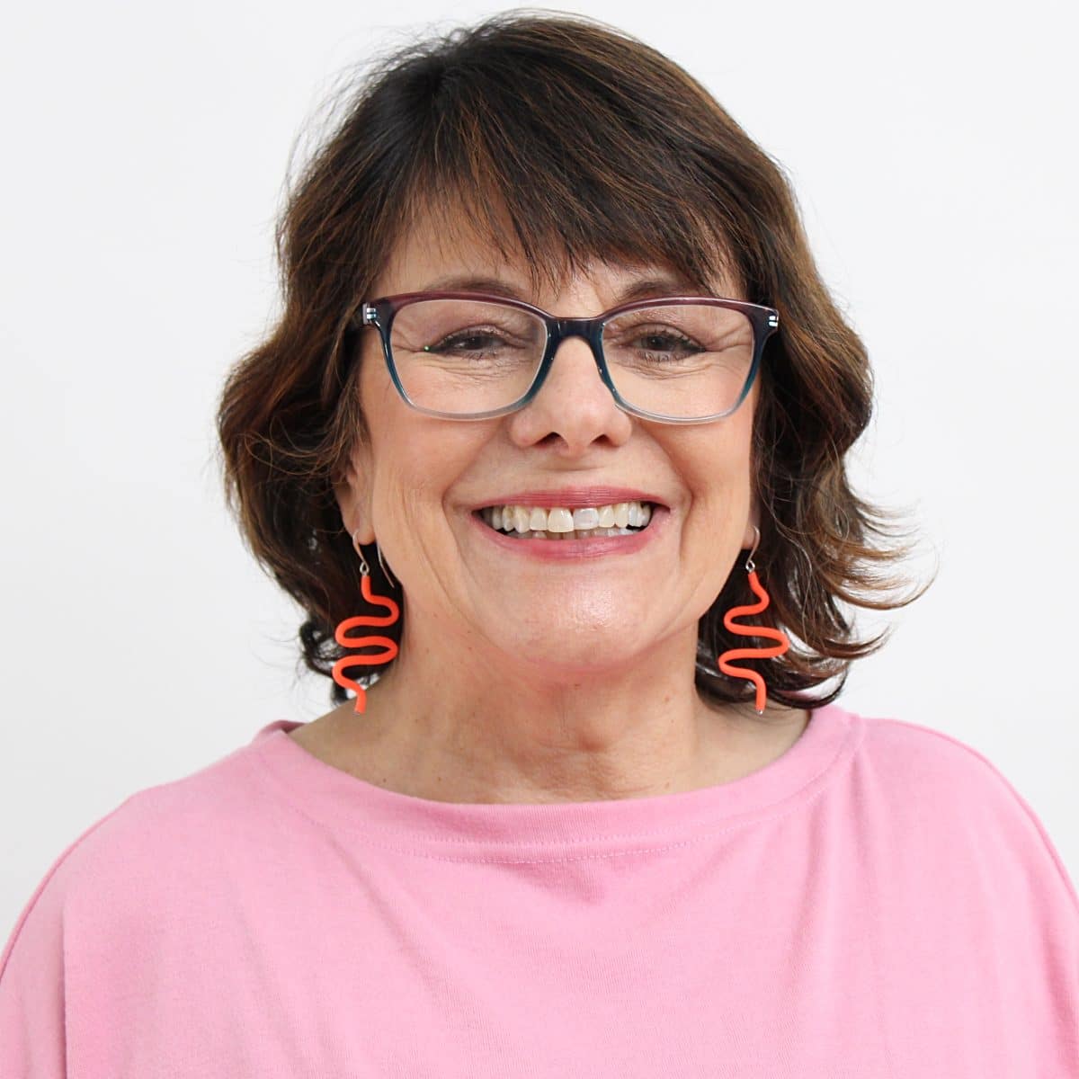 Artistic Rubber Tubing Naya Earrings Orange - Sylca Designs - Chunky Jewelry