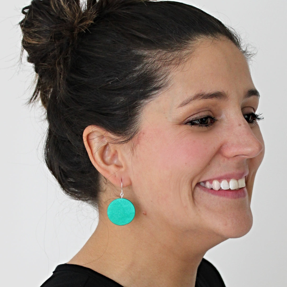 Teal Dot Rosie Earrings