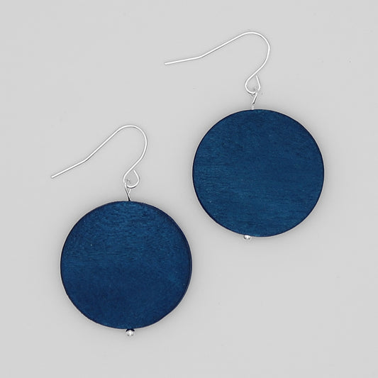 Blue Dot Rosie Earrings - Sylca Designs - Chunky Jewelry