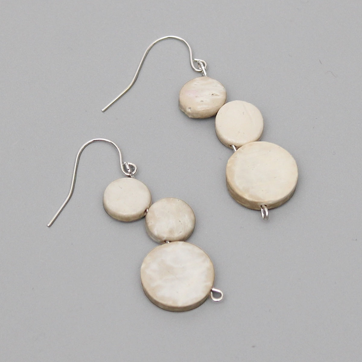 Triple Bead Ivory Taylor Earrings