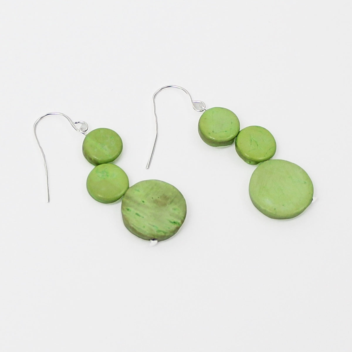 Triple Bead Lime Taylor Earrings