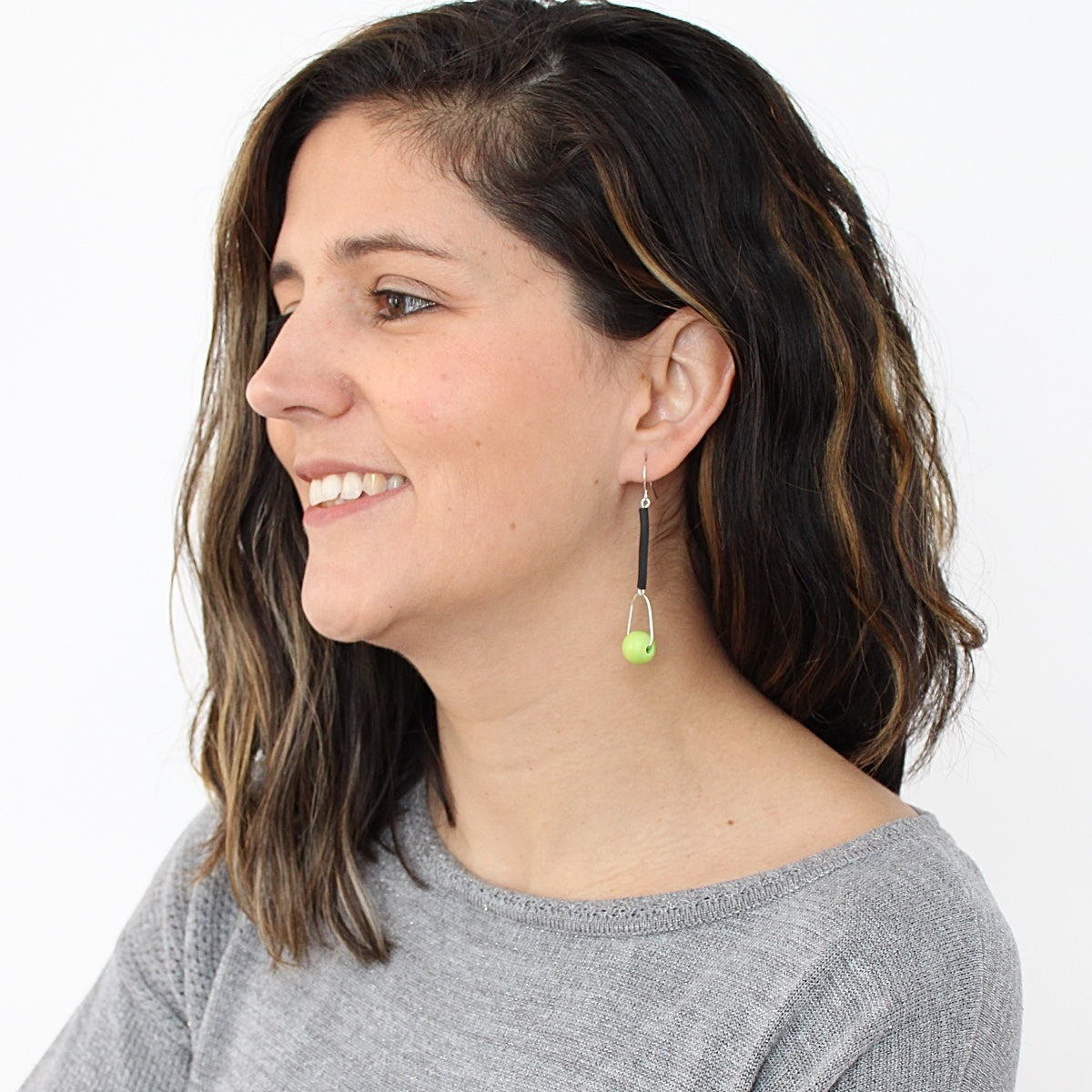 Lime Carly Earrings - Sylca Designs - Chunky Jewelry