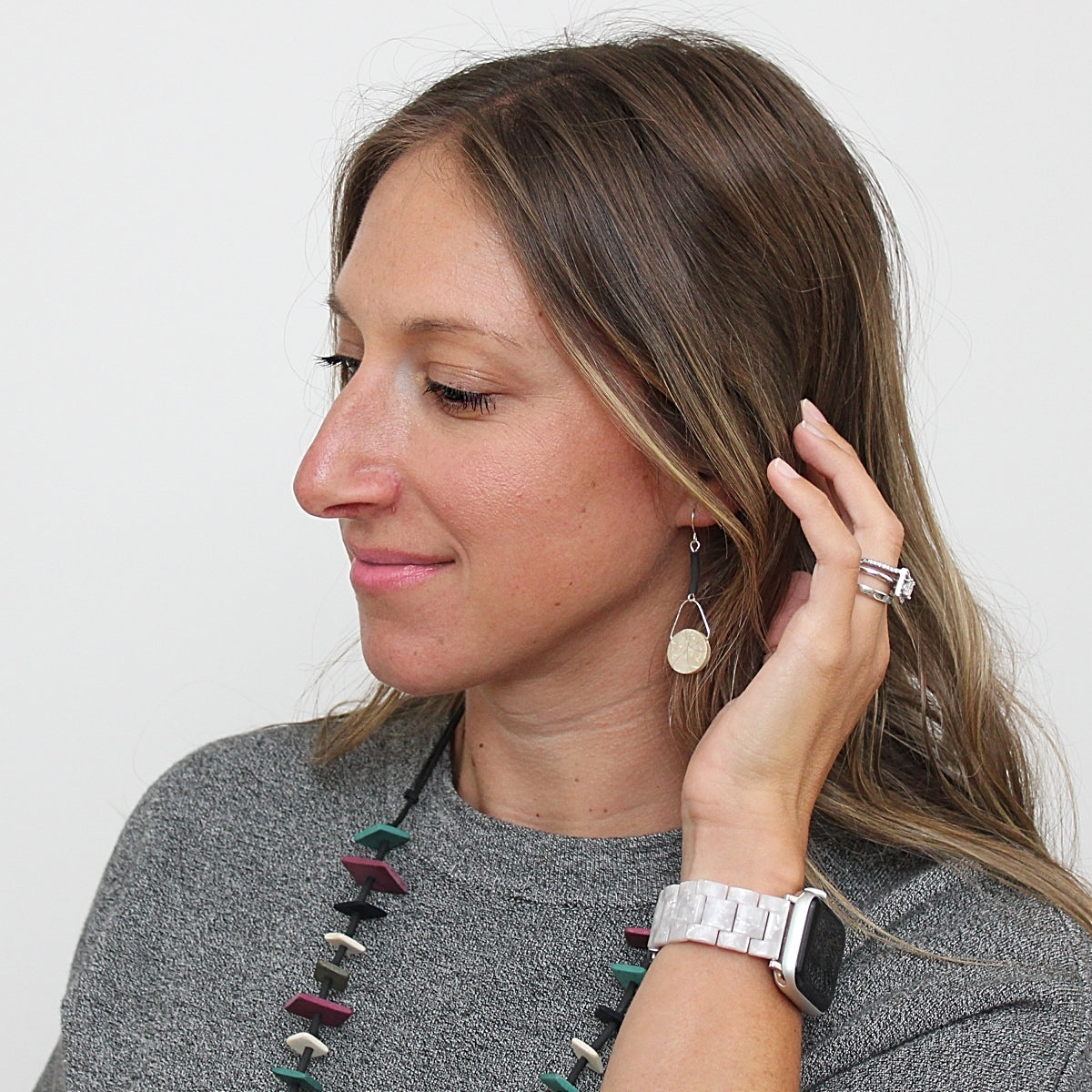 Ivory Carly Earrings