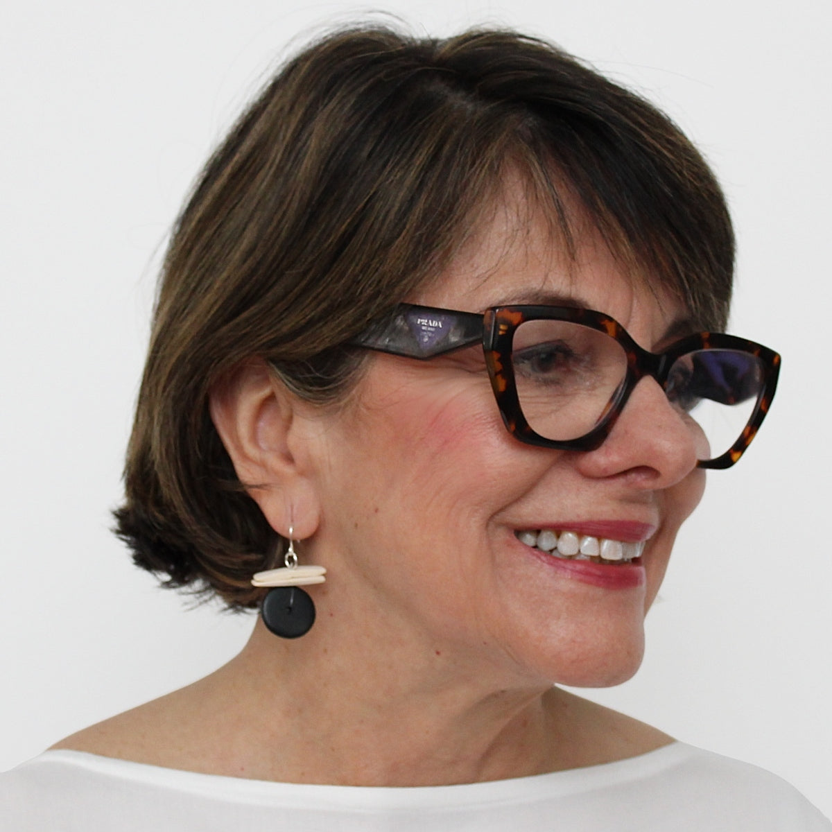 Black and White Elaine Earrings