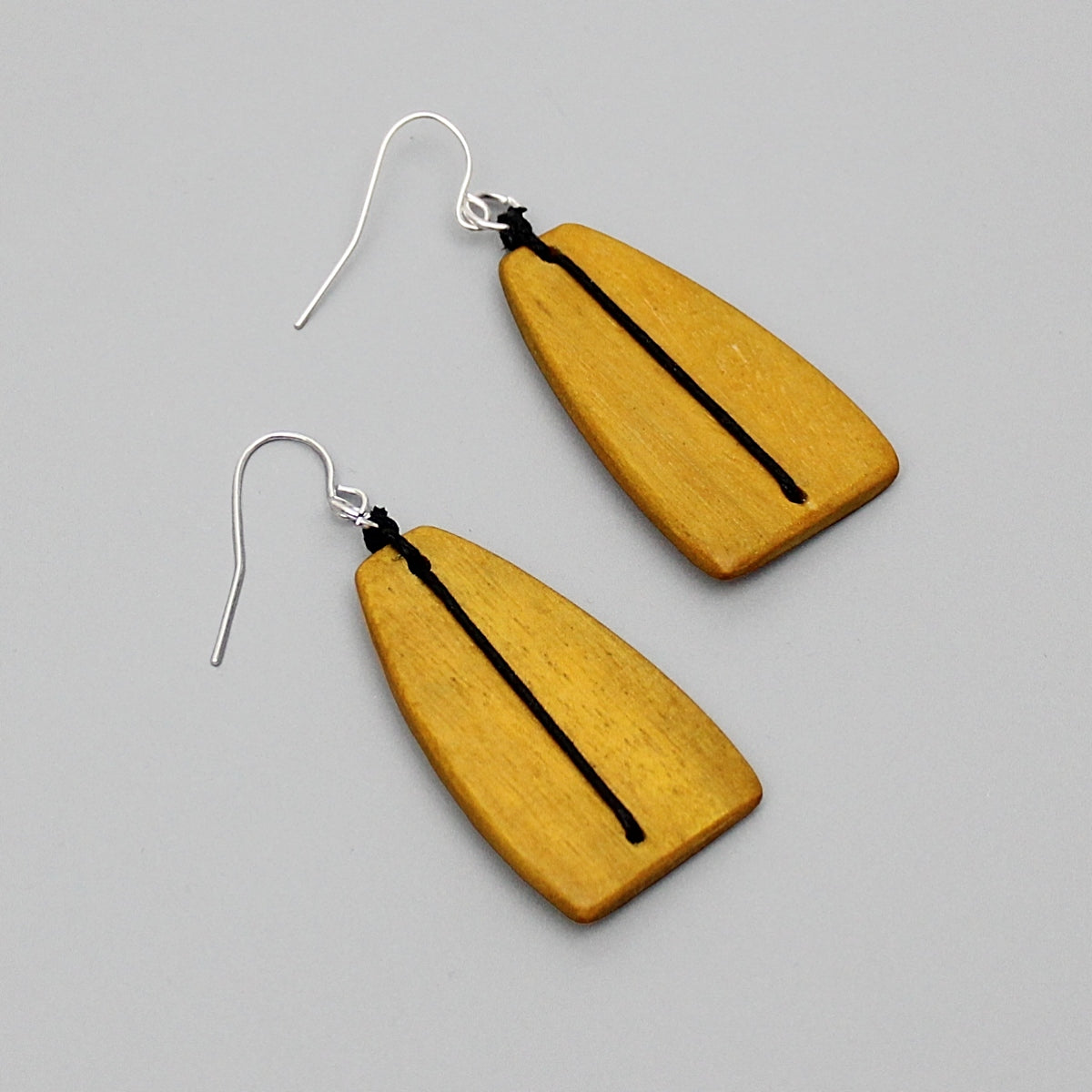 Yellow Thread Statement Earrings