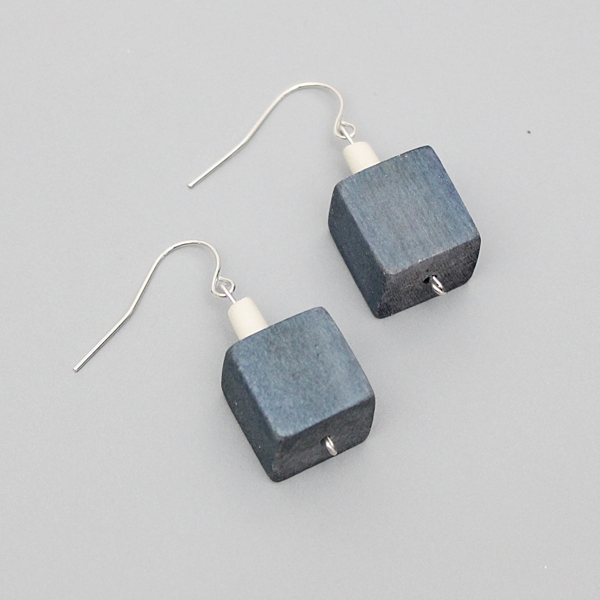 Brie Blue Block Earrings