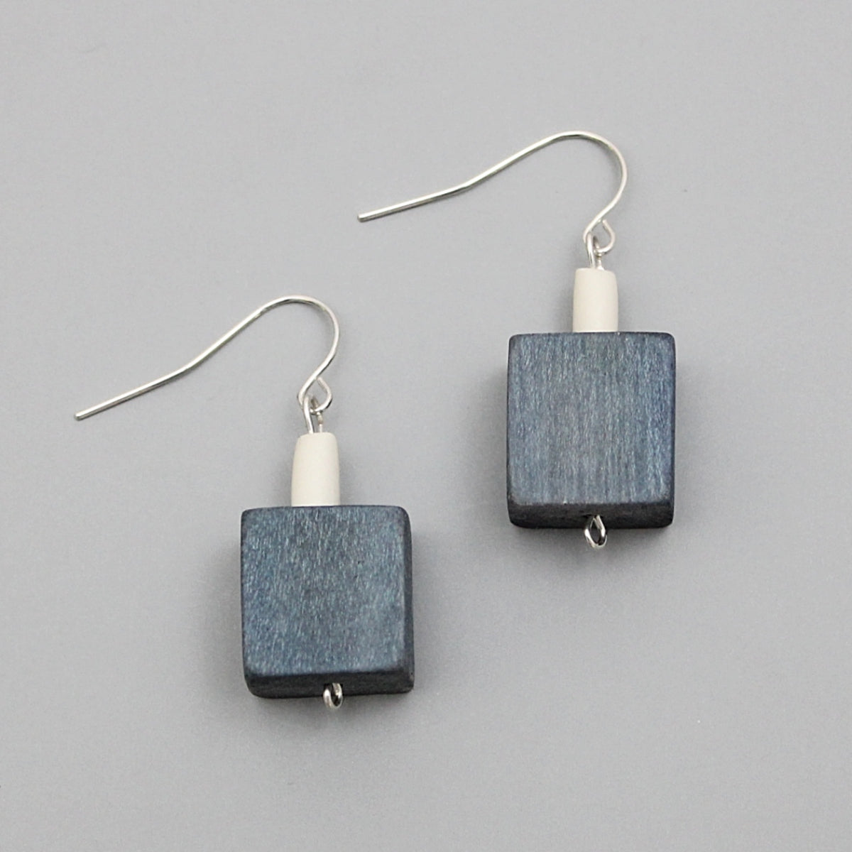 Brie Blue Block Earrings
