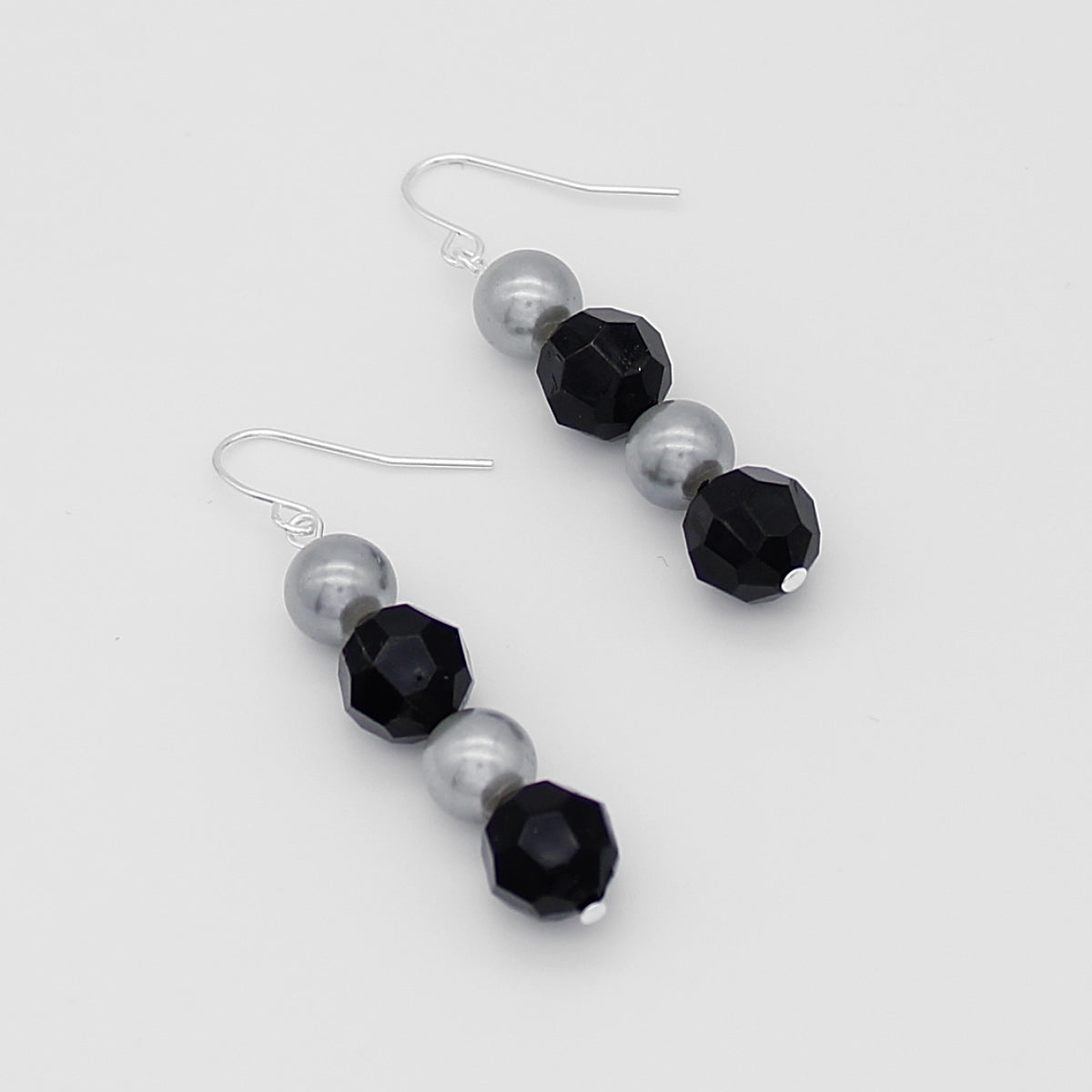 Black Disco Drop Earrings