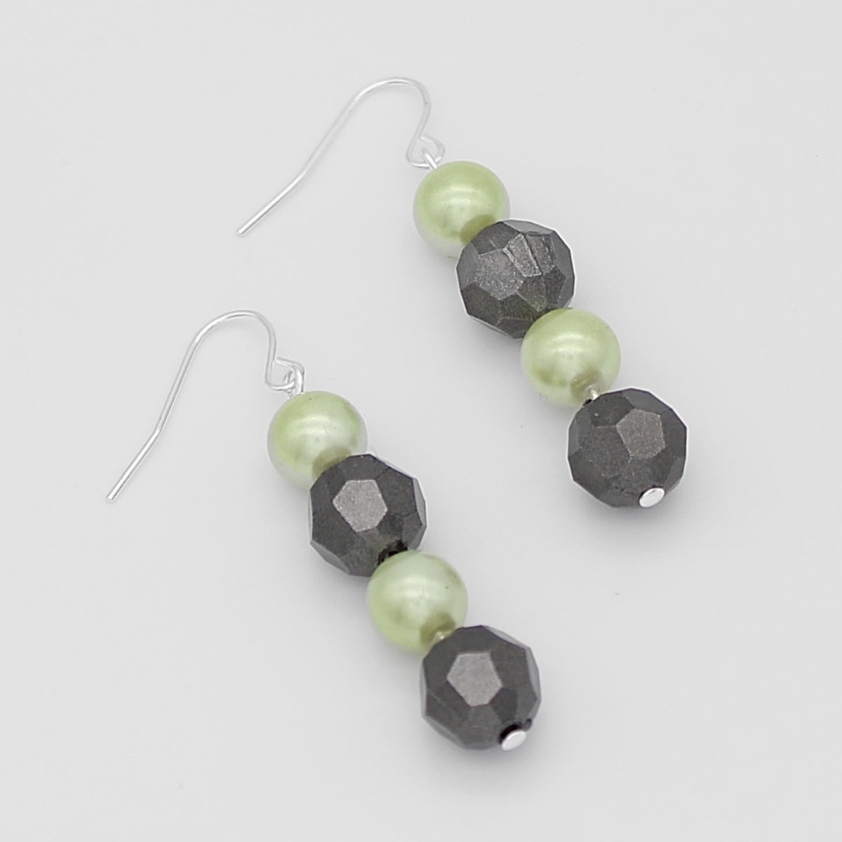 Green Disco Drop Earrings