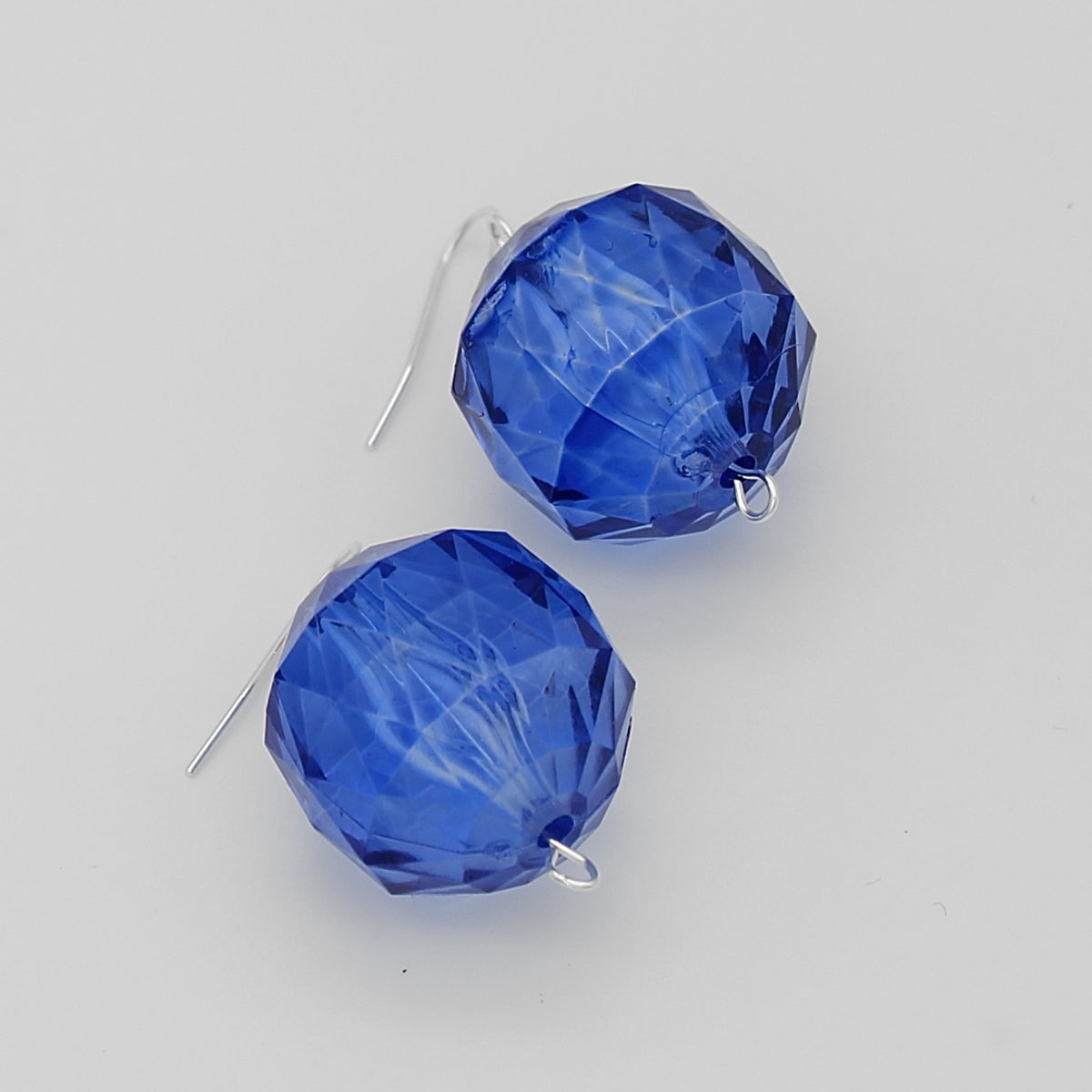 Blue Dimensional Earrings - Sylca Designs - Chunky Jewelry