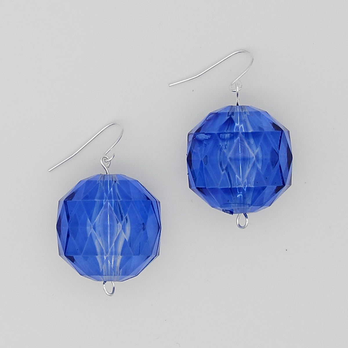 Blue Dimensional Earrings - Sylca Designs - Chunky Jewelry