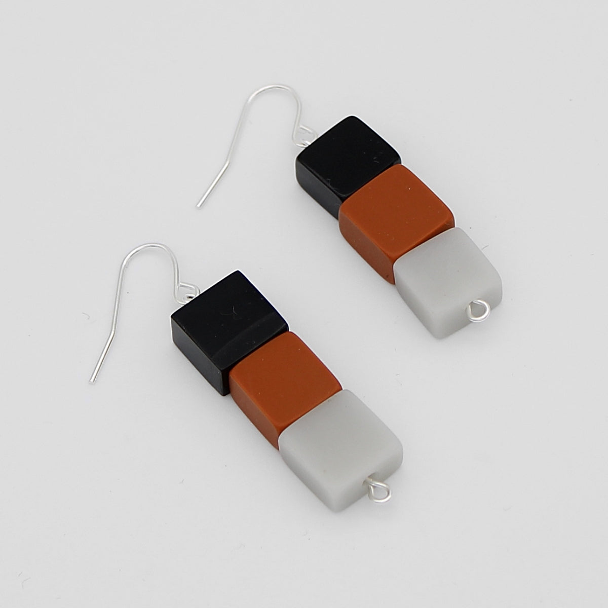 Orange Square Mary Pat Earrings