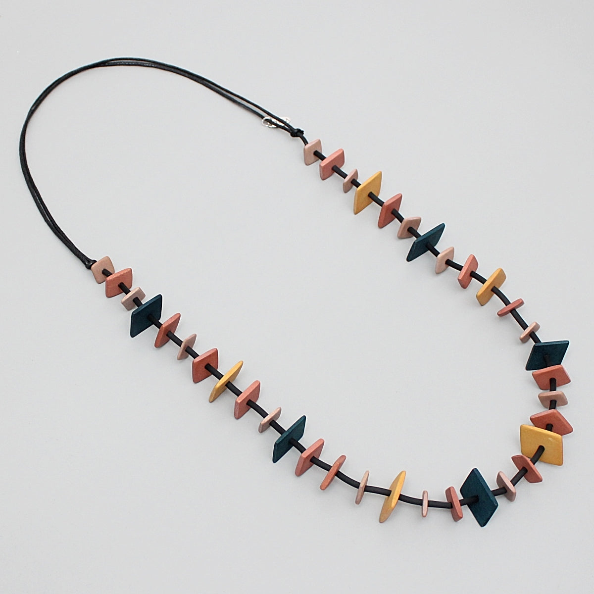 Peach Sandra Squares Necklace