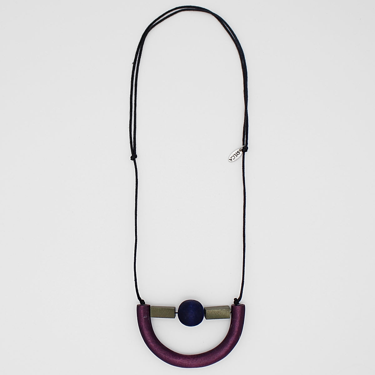 Purple Modern Geometric Necklace