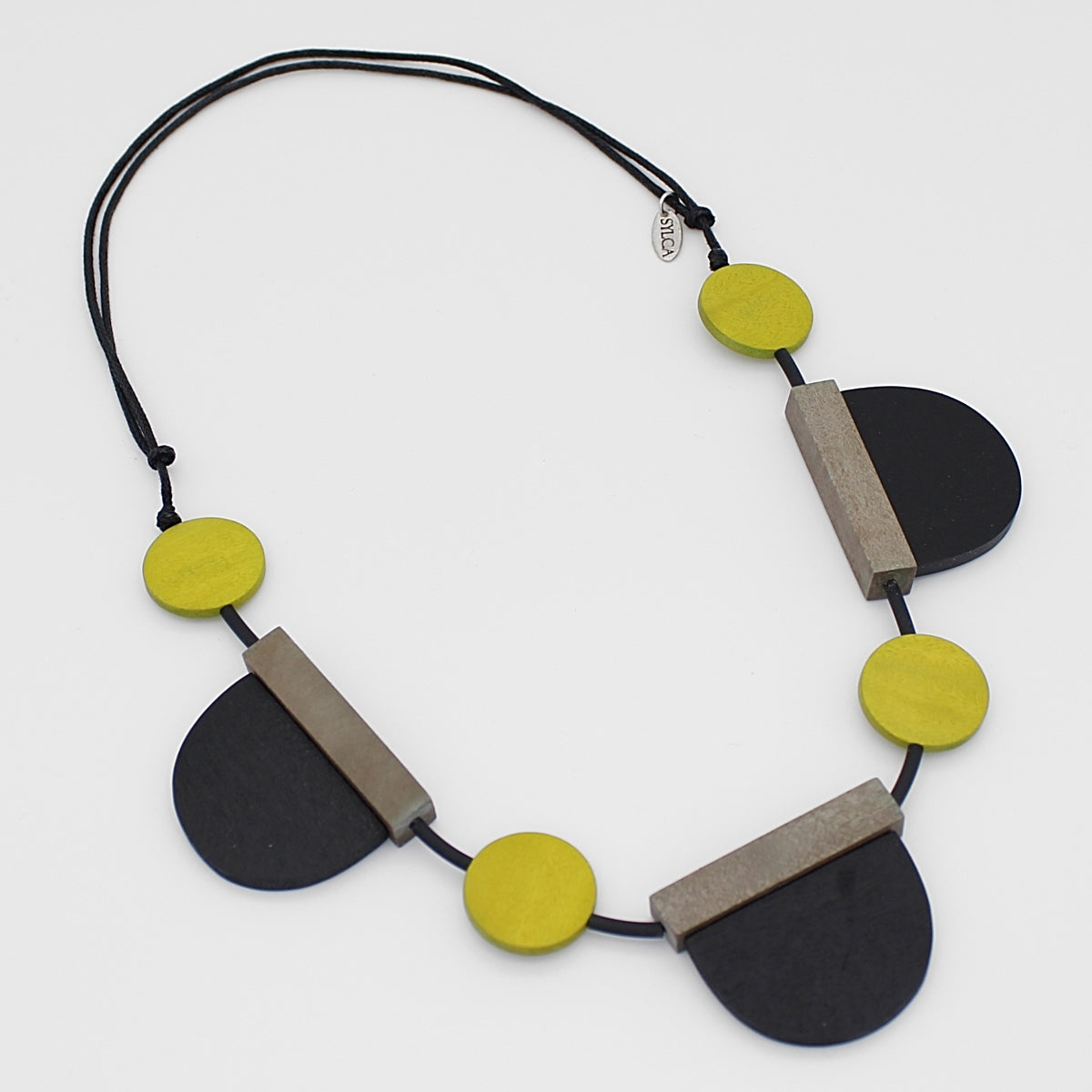Wooden Rylee Necklace Lime