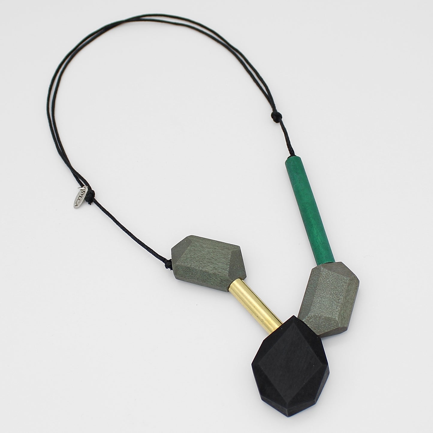 Shades of Green Repurposed Link Necklace