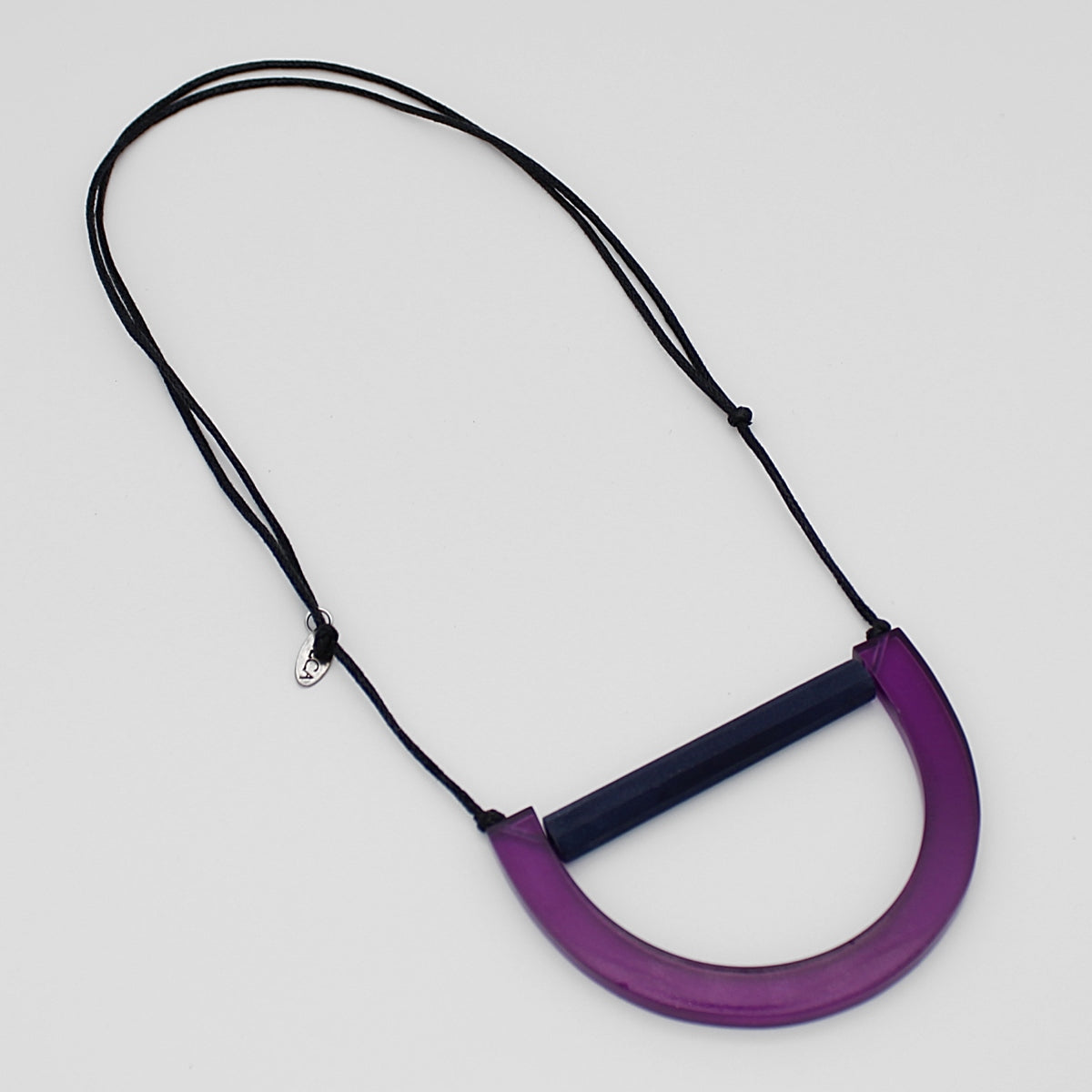 Geometric Kia Necklace Purple