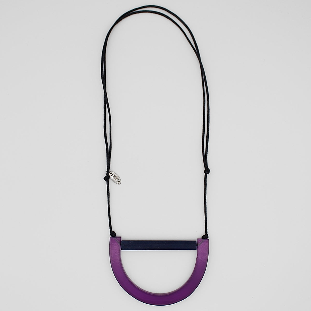 Geometric Kia Necklace Purple