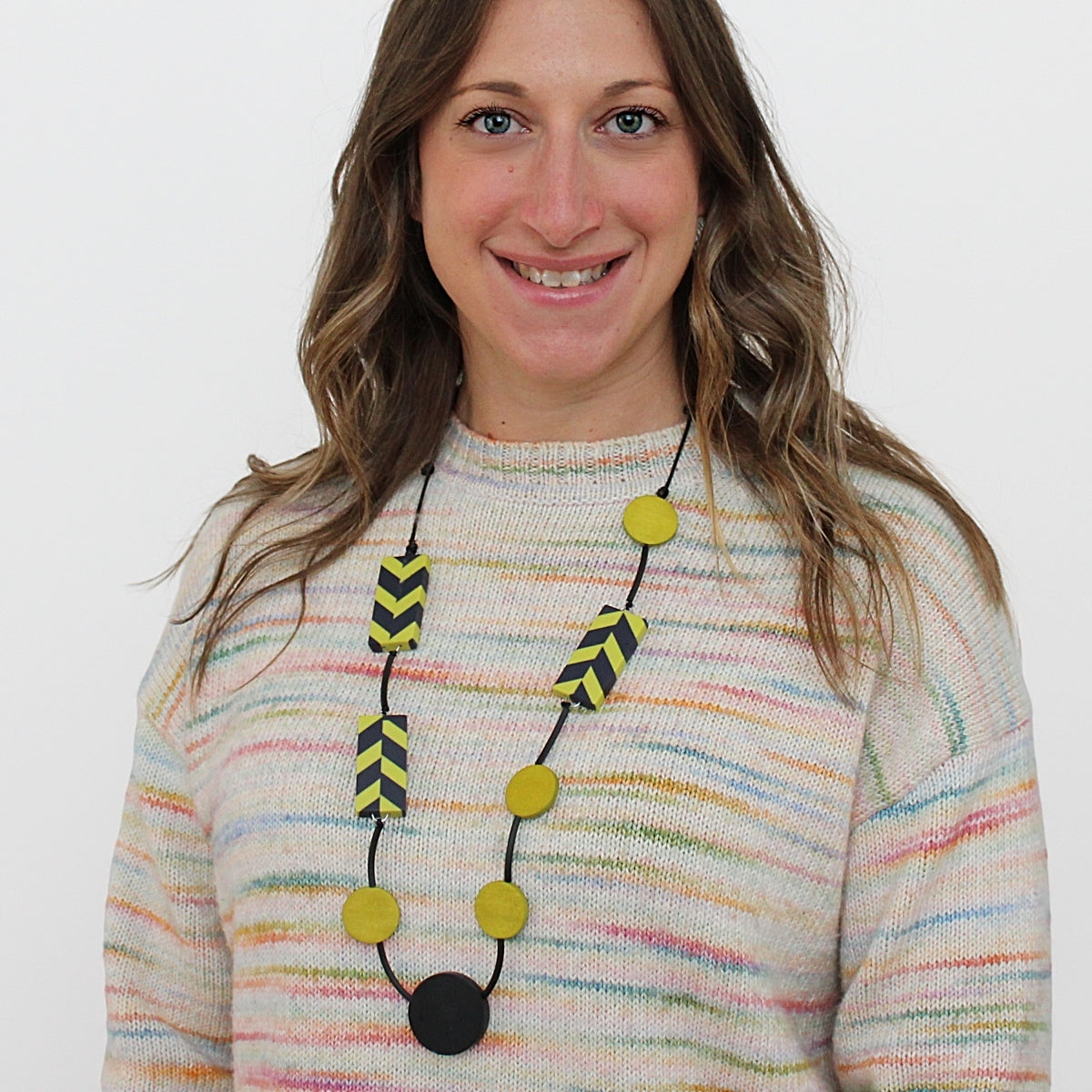 Lime & Navy Audra Necklace