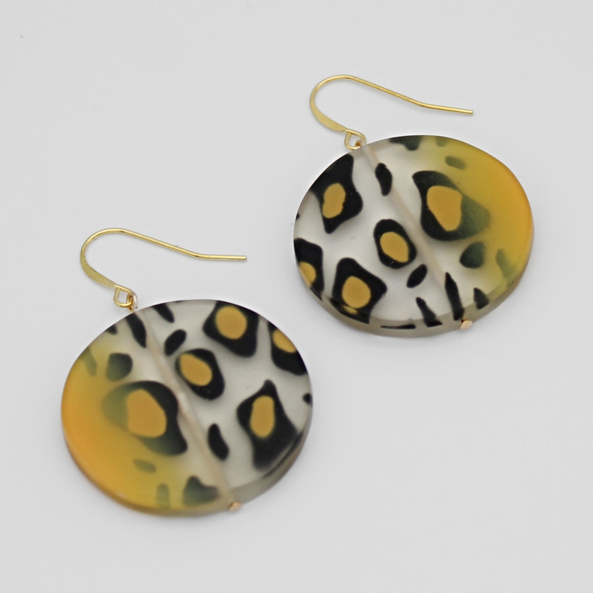 Mustard Cheetah Earrings