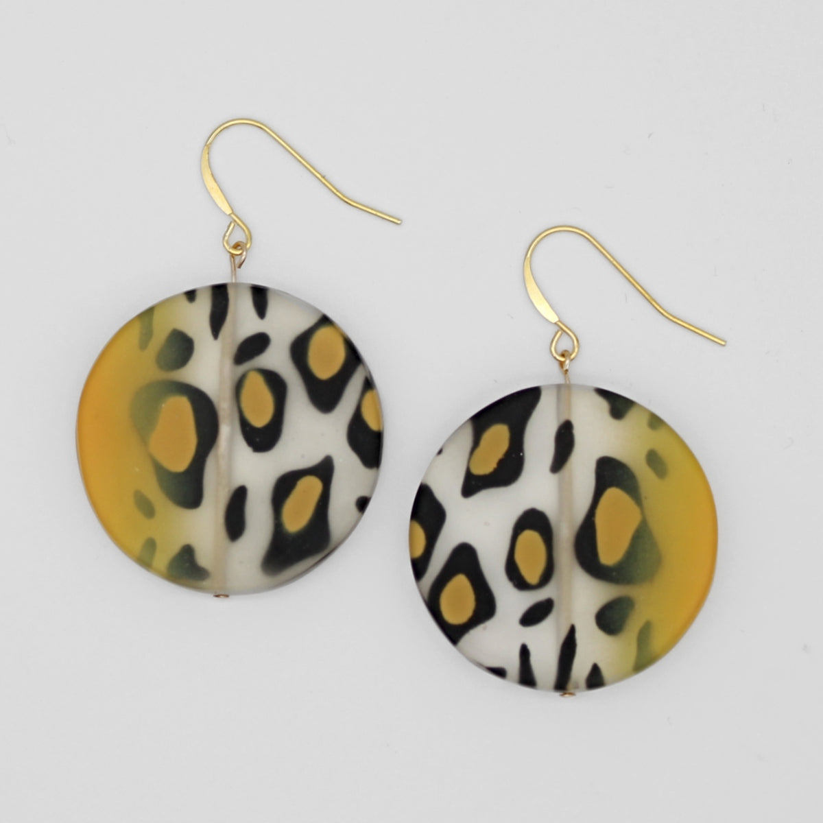 Mustard Cheetah Earrings