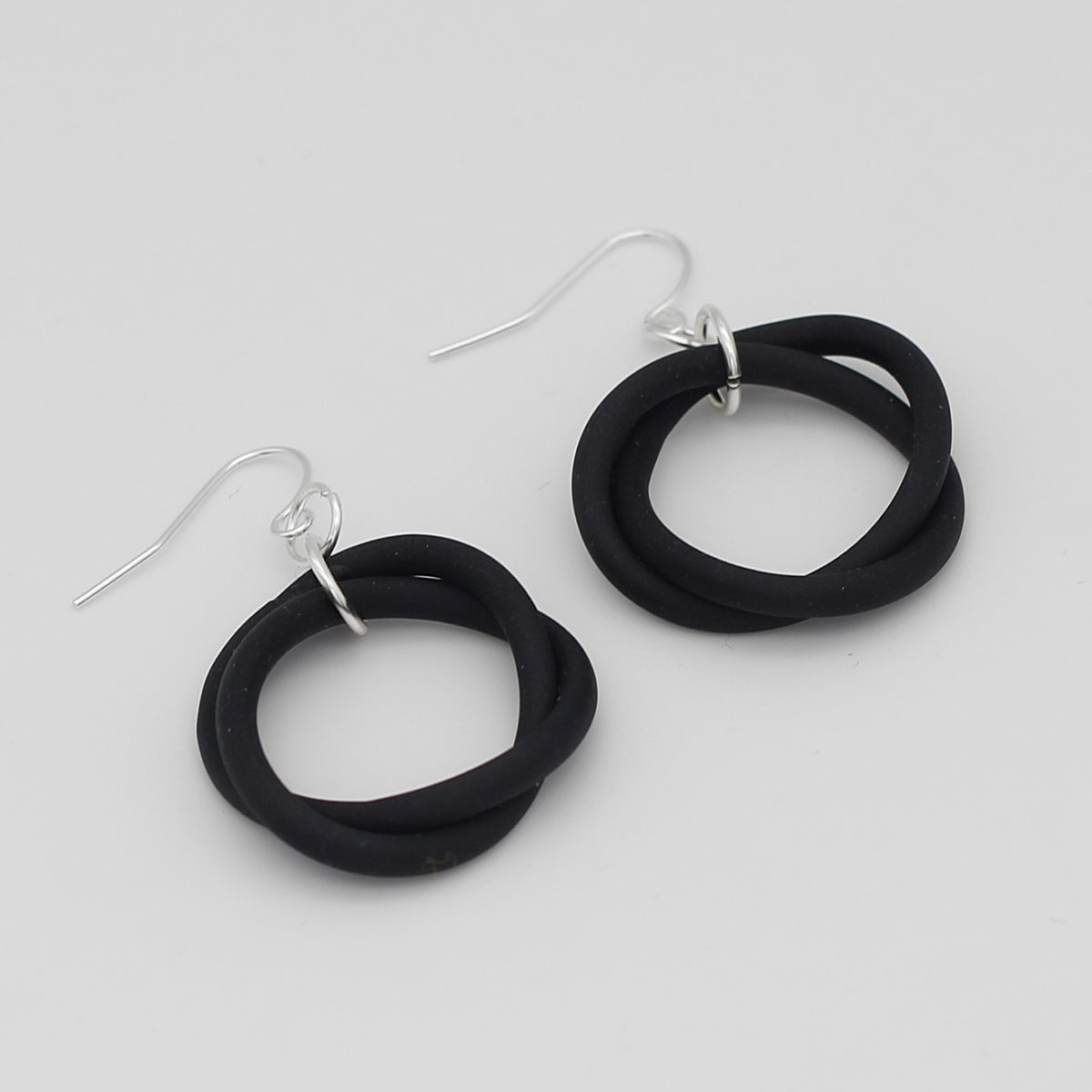 Black Cefalu Swirl Earring