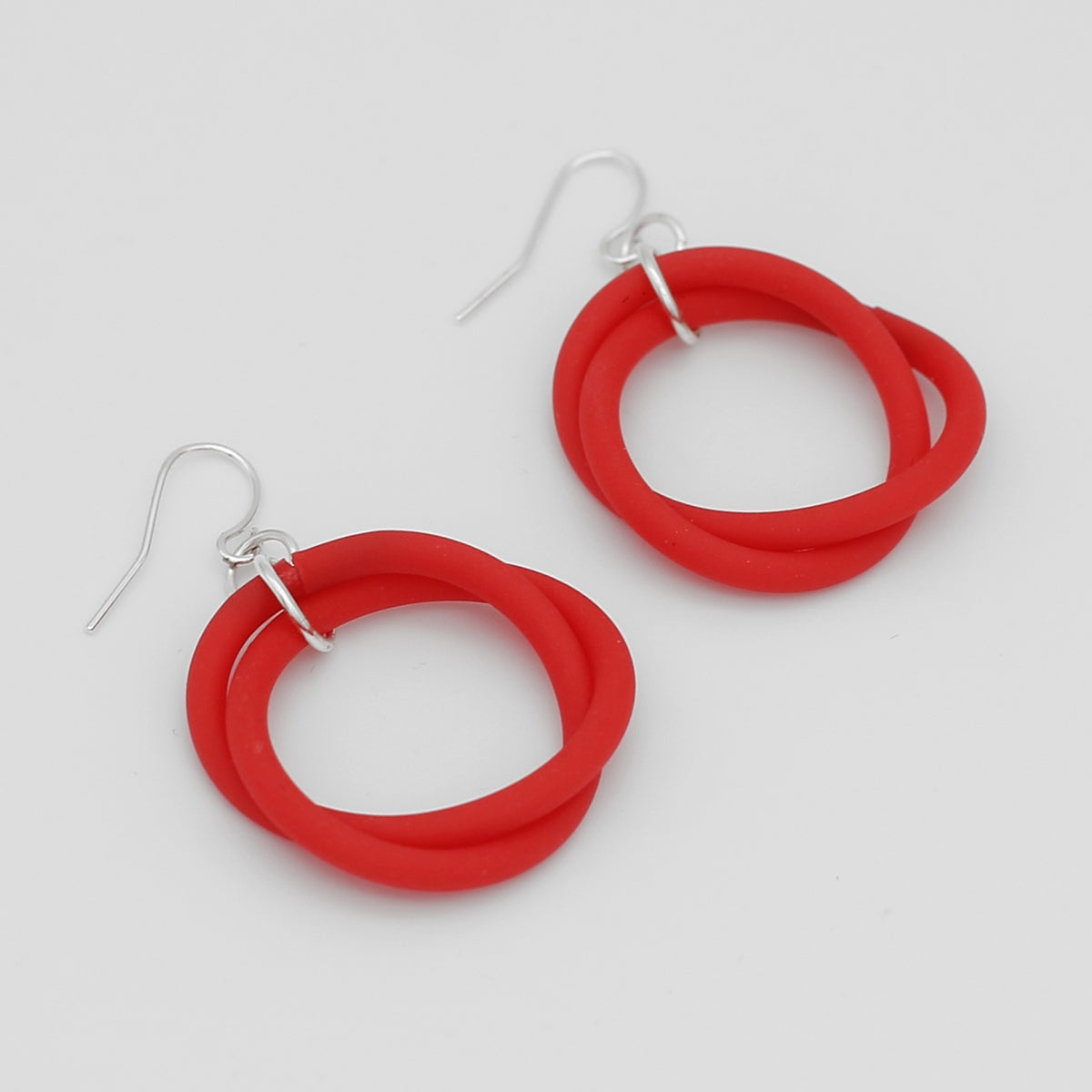 Red Cefalu Swirl Earring