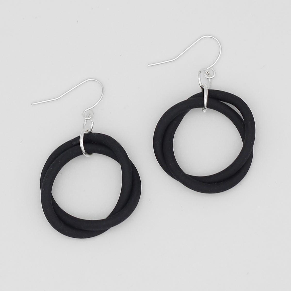 Black Cefalu Swirl Earring