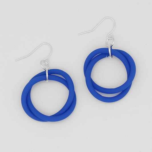 Blue Cefalu Swirl Earring - Sylca Designs - Chunky Jewelry
