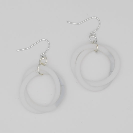White Cefalu Swirl Earring - Sylca Designs - Chunky Jewelry