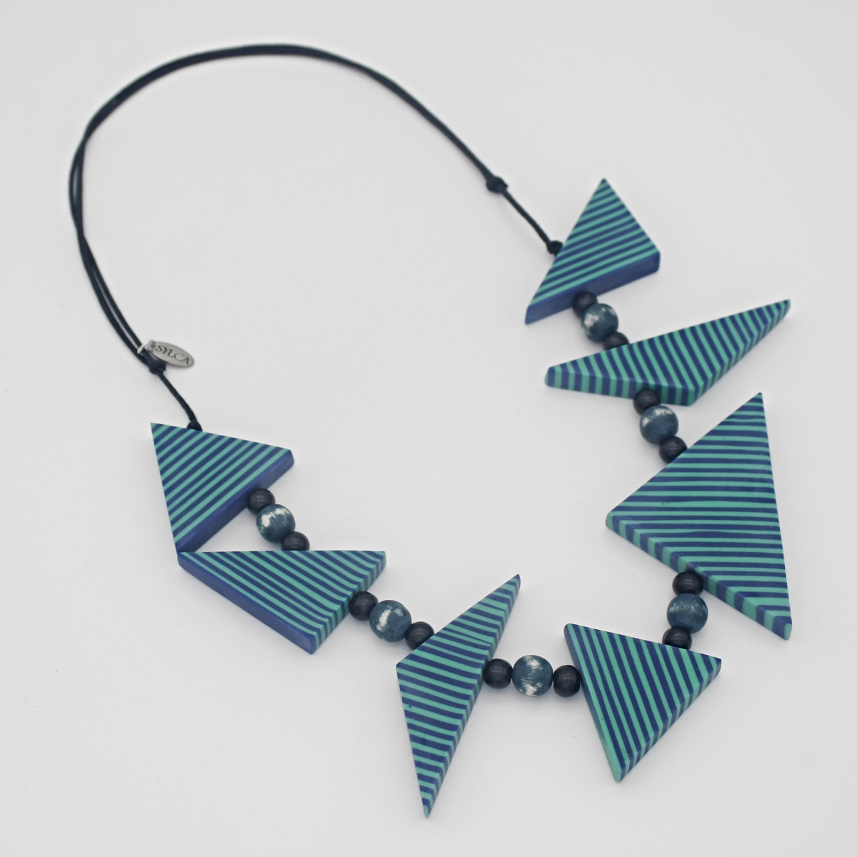 Geometric Striped Maisy Necklace