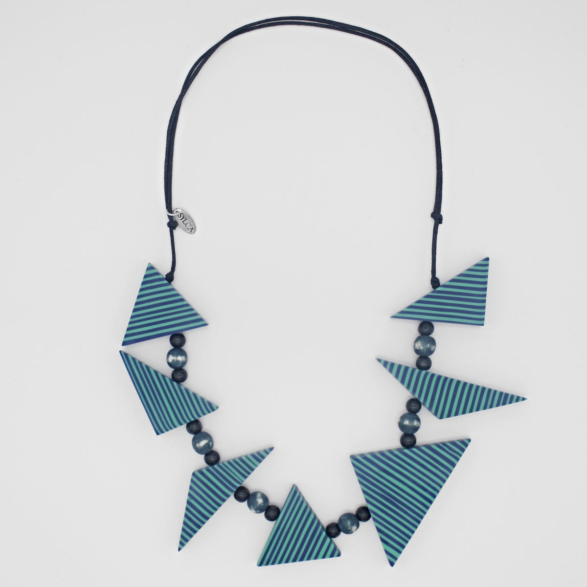 Geometric Striped Maisy Necklace