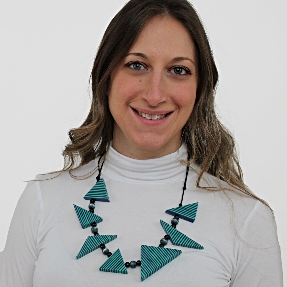 Geometric Striped Maisy Necklace