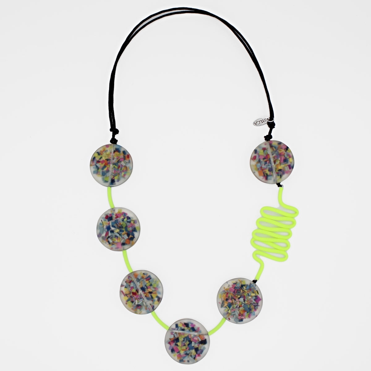 Yellow Confetti Statement Necklace